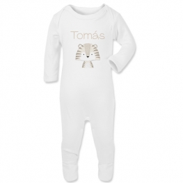 Pijama bebé personalizado Tigre rayitas