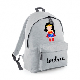 MOCHILA PERSONALIZADA CLÁSICA - SUPERHEROÍNA