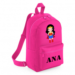 MOCHILA MINI PERSONALIZADA SUPERHEROÍNA