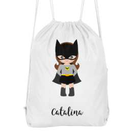 Mochila cuerdas personalizada Superheroína