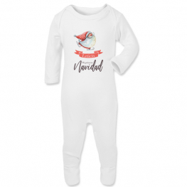 Pijama bebé personalizado Mi primera Navidad Papá Noel patines