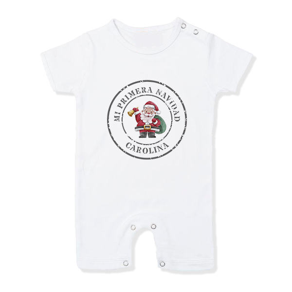 Pijama bebé personalizado Mi primera Navidad Sello Papá Noel | En de Flores
