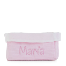Cesto de algodón personalizado cuadraditos