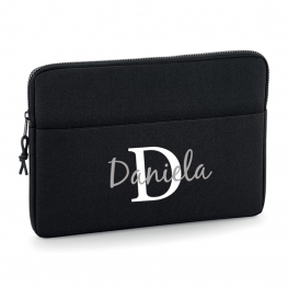 FUNDA PORTÁTIL PERSONALIZADA BOSTON INICIAL NOMBRE ENCIMA