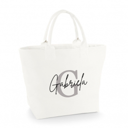 BOLSA PERSONALIZADA CRETA INICIAL NOMBRE ENCIMA