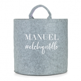 CESTO FIELTRO PERSONALIZADO HASHTAG