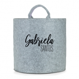 Cesto fieltro personalizado Nombre y apellido