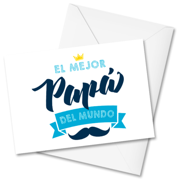 Tarjeta felicitación PAPÁ BIGOTE