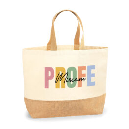 BOLSA PERSONALIZADA SANTORINI PROFE NOMBRE