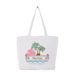 BOLSA PERSONALIZADA MIAMI PALMERAS HIBISCUS