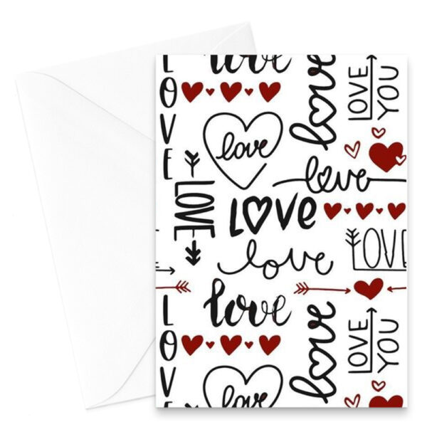 Tarjeta felicitación LOVE CORAZONES