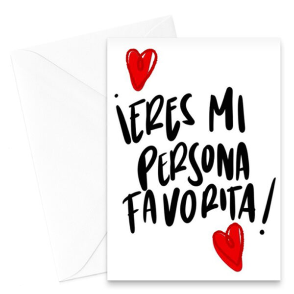 Tarjeta felicitación MI PERSONA FAVORITA