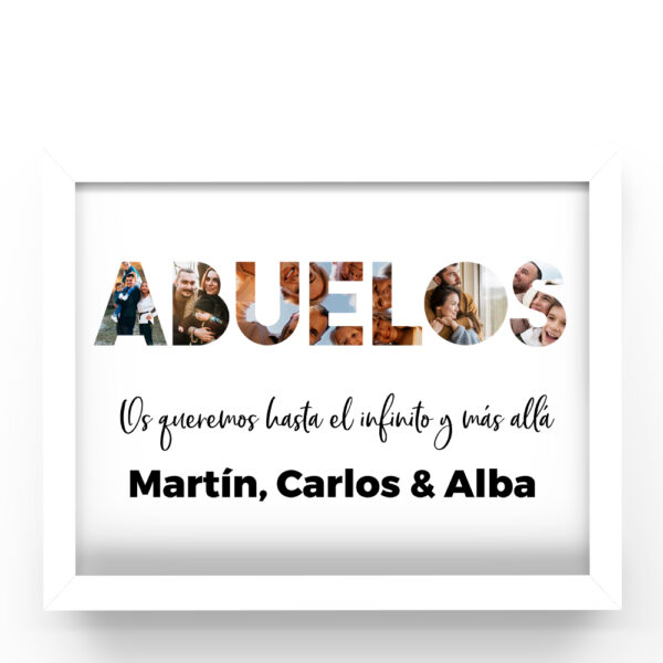 Cuadro personalizado Abuelos fotos