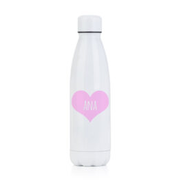 BOTELLA TERMO PERSONALIZADA PACÍFICO CORAZÓN NOMBRE DENTRO