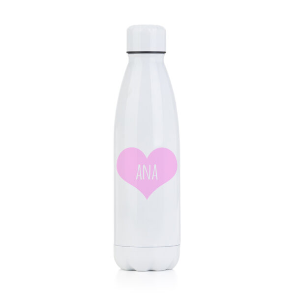 BOTELLA TERMO PERSONALIZADA PACÍFICO CORAZÓN NOMBRE DENTRO