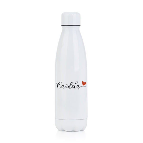 BOTELLA TERMO PERSONALIZADA PACÍFICO NOMBRE CORAZÓN - Imagen 2