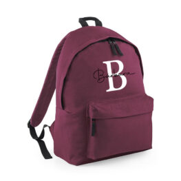 MOCHILA PERSONALIZADA CLÁSICA - INICIAL NOMBRE ENCIMA