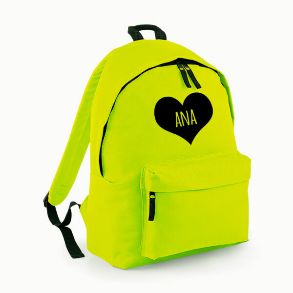 MOCHILA PERSONALIZADA CLÁSICA - CORAZÓN NOMBRE DENTRO - Imagen 17