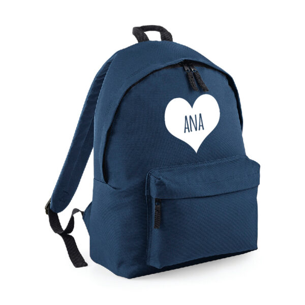 MOCHILA PERSONALIZADA CLÁSICA - CORAZÓN NOMBRE DENTRO - Imagen 14