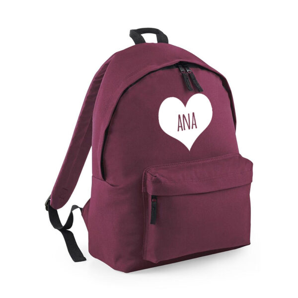 MOCHILA PERSONALIZADA CLÁSICA - CORAZÓN NOMBRE DENTRO - Imagen 13
