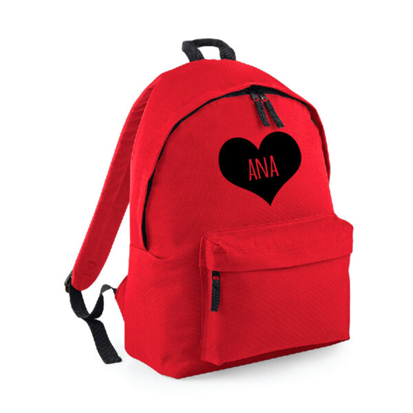 MOCHILA PERSONALIZADA CLÁSICA - CORAZÓN NOMBRE DENTRO - Imagen 8