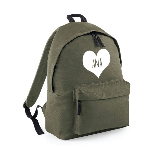 MOCHILA PERSONALIZADA CLÁSICA - CORAZÓN NOMBRE DENTRO - Imagen 5