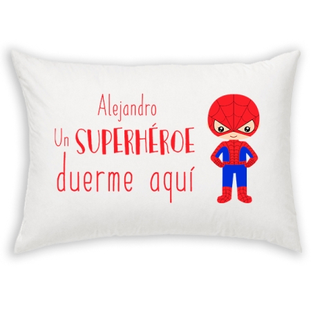 Almohada-personalizada-superheroe-duerme-aqui-spiderman