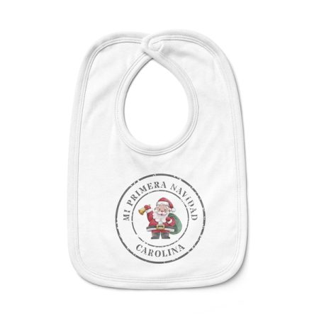 Babero-bebe-personalizado-mi-primera-navidad-sello-papa-noel