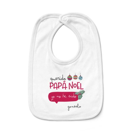 Babero-bebe-personalizado-querido-papa-noel