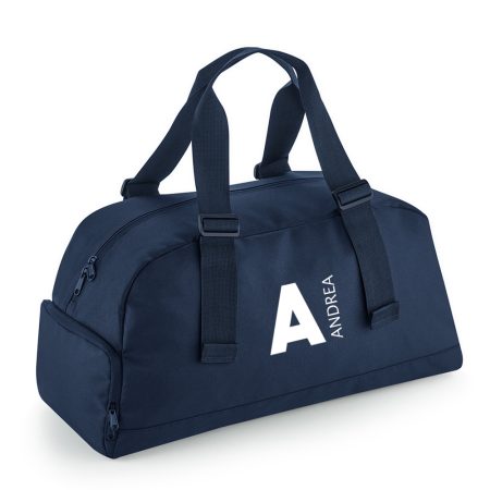 Bolsa-deporte-personalizada-Vermont-azul-marino-inicial-nombre-al-lado