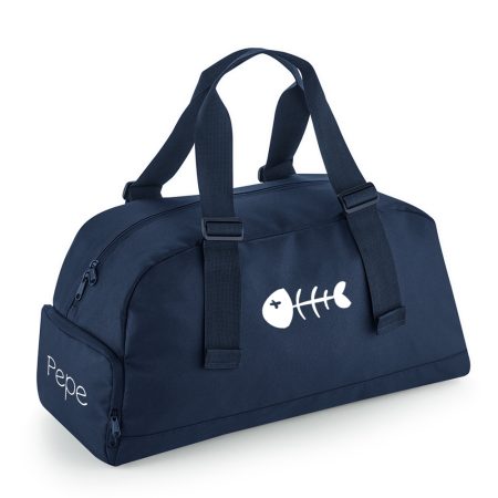 Bolsa-deporte-personalizada-Vermont-azul-marino-pescadito-nombre-bolsillo