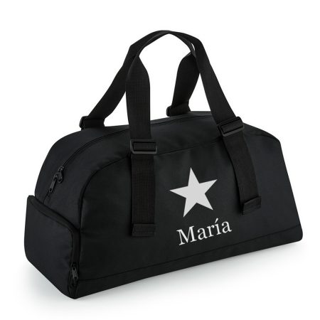 Bolsa-deporte-personalizada-Vermont-negro-estrella-nombre