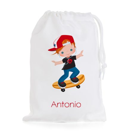 Bolsa-merienda-personalizada-monopatin-pelirrojo