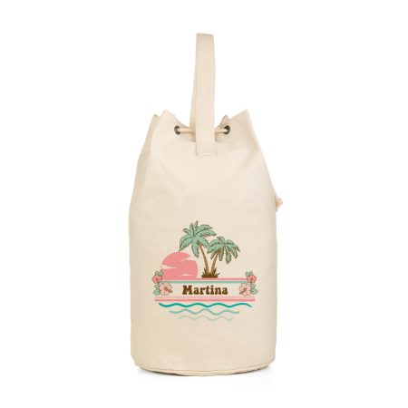 Bolsa-personalizada-Oceano-natural-inicial-palmeras-hibiscus