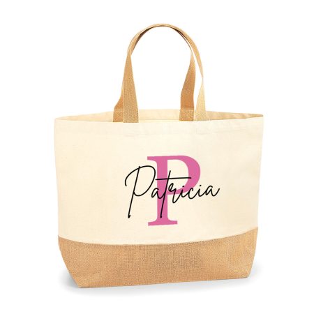 Bolsa-personalizada-Santorini-inicial-nombre-encima