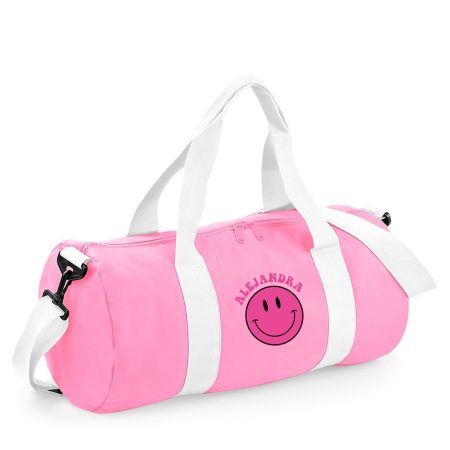 Bolsa-personalizada-barril-rosa-smiley-clasica-fucsia