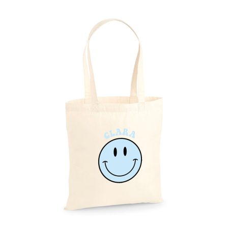 Bolsa-personalizada-tote-algodon-smiley-clasica-azul-claro