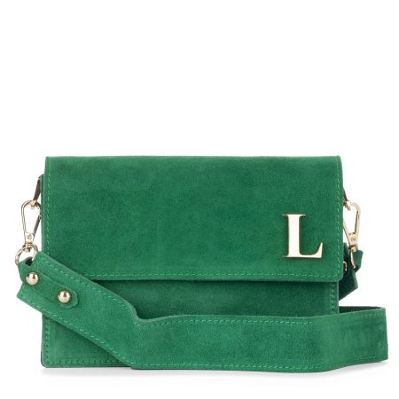 Bolso-personalizado-piel-Milano-verde-inicial-metalica