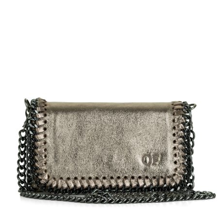 Bolso-piel-personalizado-Melrose-bronce-cadena-bordado