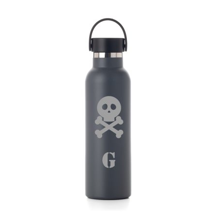 Botella-termo-personalizada-lux-gris-oscuro-calavera