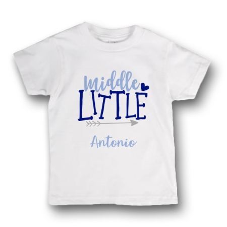 Camiseta-personalizada-Little-middle-azul