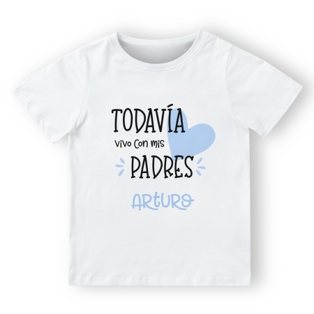 Camiseta-personalizada-Vivo-con-mis-padres-azul