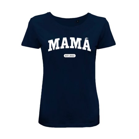 Camiseta-personalizada-mujer-azul-marino-college-established-mama