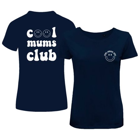 Camiseta-personalizada-mujer-azul-marino-cool-mums-club-smiley-nombres