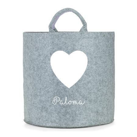 Cesto-fieltro-personalizado-gris-corazon