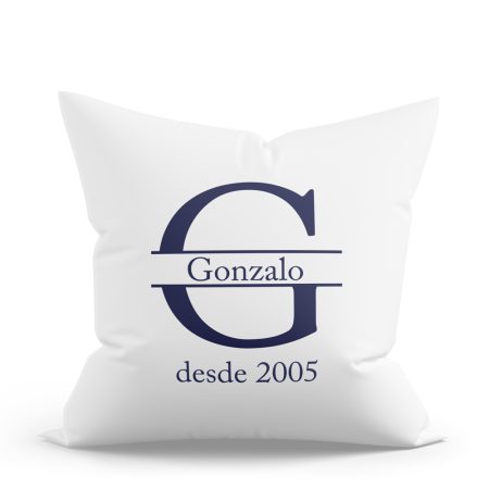 Cojin-personalizado-Inicial-partida-azul-marino