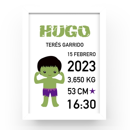 Cuadro-personalizado-natalicio-Hulk