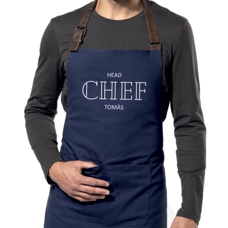 Delantal-Vintage-personalizado-azul-marino-head-chef