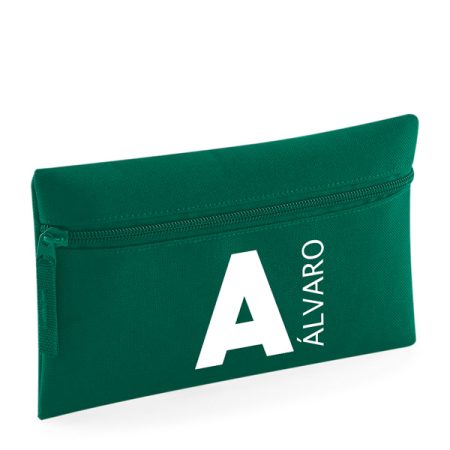 Estuche-personalizado-basico-verde-botella-inicial-nombre-al-lado