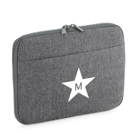 Funda-organizador-personalizado-tablet-Boston-gris-inicial-estrella-grande